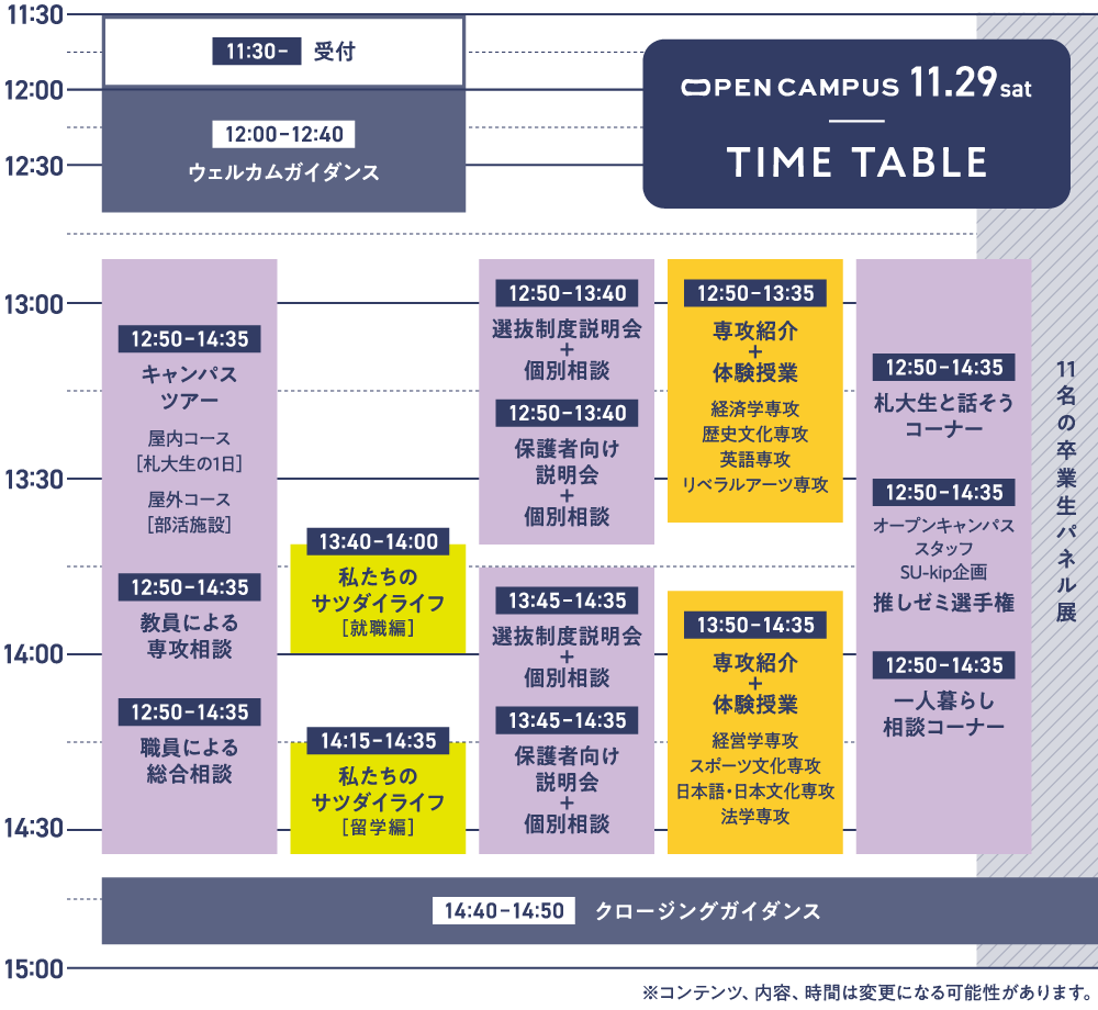 タイムテーブル